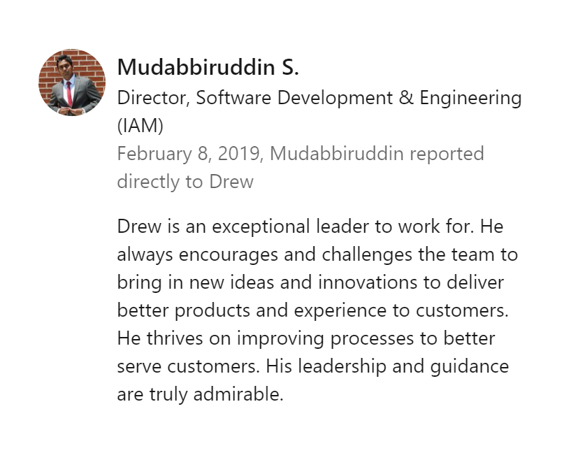 Mudabbiruddin Syed Testimonial